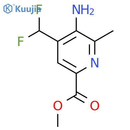 Methyl 3-amino-4-(difluoromethyl)-2-methylpyridine-6-carboxylate structure