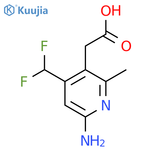 6-Amino-4-(difluoromethyl)-2-methylpyridine-3-acetic acid structure