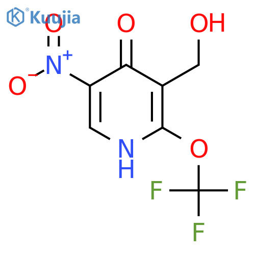 4-Hydroxy-5-nitro-2-(trifluoromethoxy)pyridine-3-methanol structure