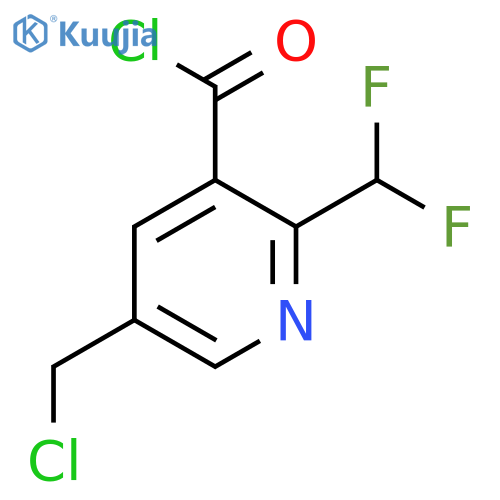 5-(Chloromethyl)-2-(difluoromethyl)pyridine-3-carbonyl chloride structure