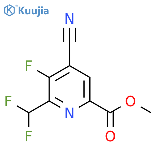 Methyl 4-cyano-2-(difluoromethyl)-3-fluoropyridine-6-carboxylate structure