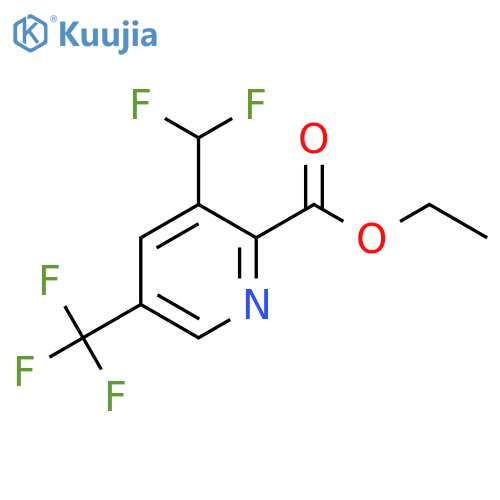 Ethyl 3-(difluoromethyl)-5-(trifluoromethyl)pyridine-2-carboxylate structure