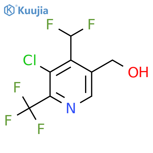3-Chloro-4-(difluoromethyl)-2-(trifluoromethyl)pyridine-5-methanol structure