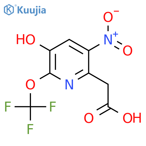 3-Hydroxy-5-nitro-2-(trifluoromethoxy)pyridine-6-acetic acid structure