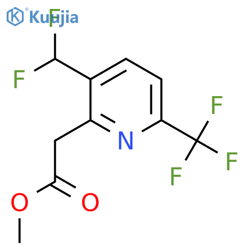 Methyl 3-(difluoromethyl)-6-(trifluoromethyl)pyridine-2-acetate structure