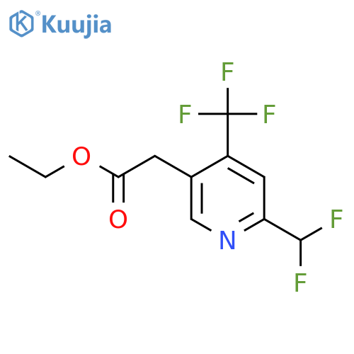 Ethyl 2-(difluoromethyl)-4-(trifluoromethyl)pyridine-5-acetate structure
