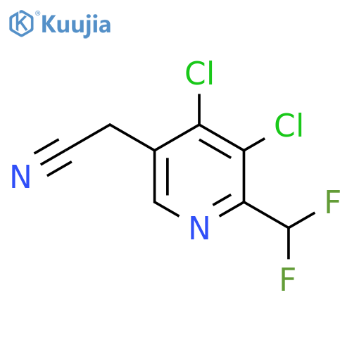 3,4-Dichloro-2-(difluoromethyl)pyridine-5-acetonitrile structure