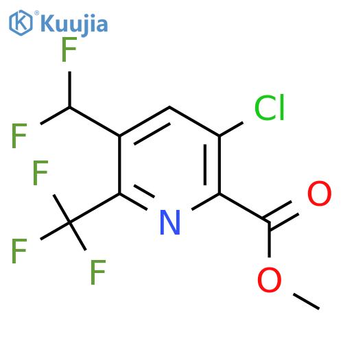 Methyl 3-chloro-5-(difluoromethyl)-6-(trifluoromethyl)pyridine-2-carboxylate structure