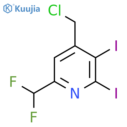 4-(Chloromethyl)-6-(difluoromethyl)-2,3-diiodopyridine structure