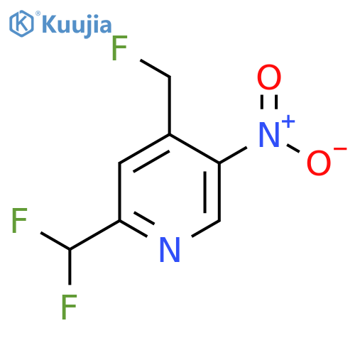 2-(Difluoromethyl)-4-(fluoromethyl)-5-nitropyridine structure