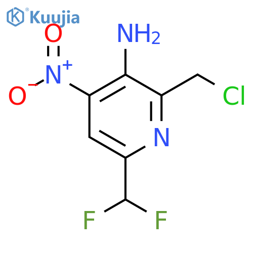 3-Amino-2-(chloromethyl)-6-(difluoromethyl)-4-nitropyridine structure