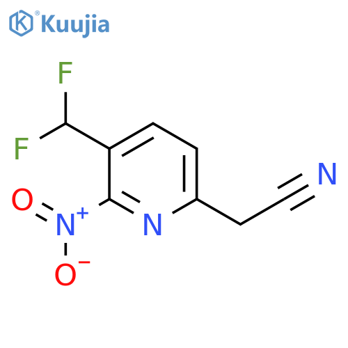 3-(Difluoromethyl)-2-nitropyridine-6-acetonitrile structure