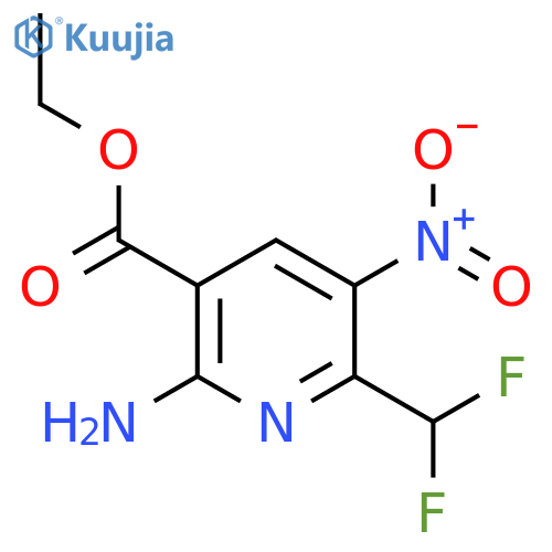 Ethyl 2-amino-6-(difluoromethyl)-5-nitropyridine-3-carboxylate structure