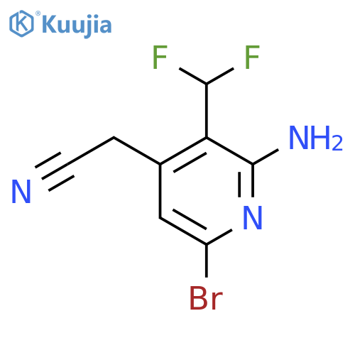 2-Amino-6-bromo-3-(difluoromethyl)pyridine-4-acetonitrile structure