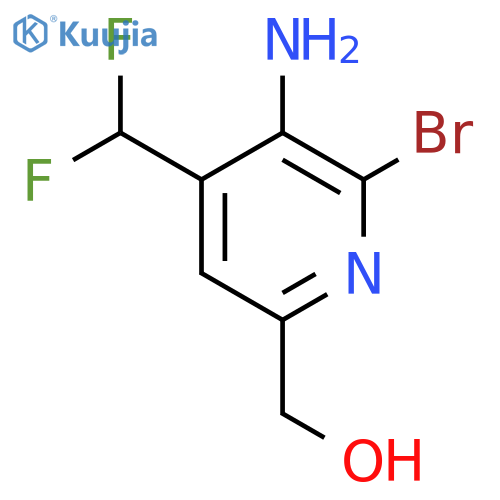 3-Amino-2-bromo-4-(difluoromethyl)pyridine-6-methanol structure