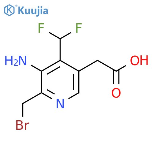 3-Amino-2-(bromomethyl)-4-(difluoromethyl)pyridine-5-acetic acid structure