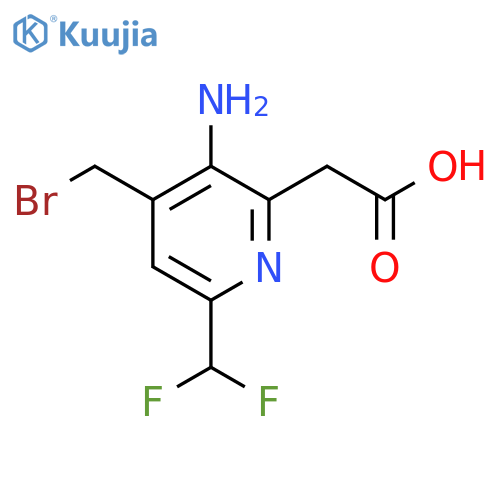 3-Amino-4-(bromomethyl)-6-(difluoromethyl)pyridine-2-acetic acid structure