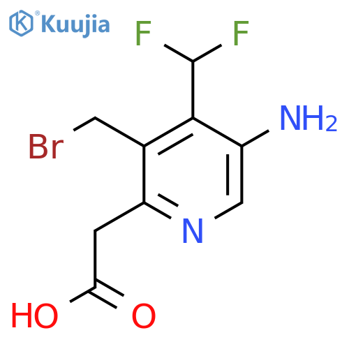 5-Amino-3-(bromomethyl)-4-(difluoromethyl)pyridine-2-acetic acid structure