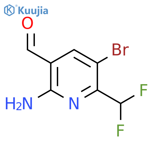 2-Amino-5-bromo-6-(difluoromethyl)pyridine-3-carboxaldehyde structure