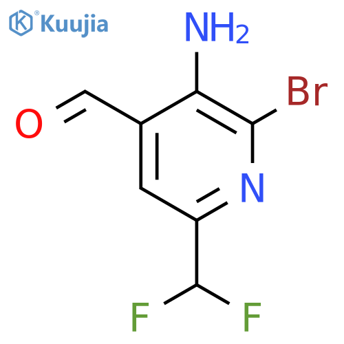 3-Amino-2-bromo-6-(difluoromethyl)pyridine-4-carboxaldehyde structure