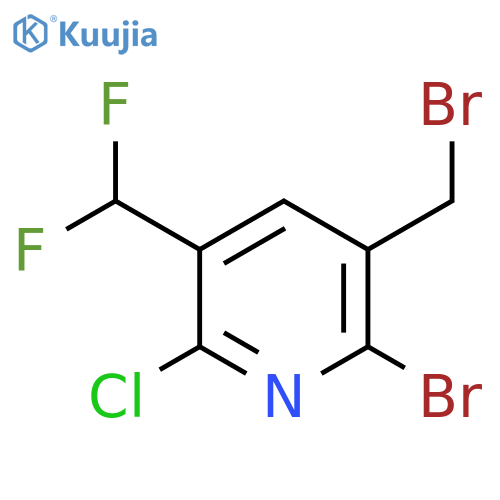 2-Bromo-3-(bromomethyl)-6-chloro-5-(difluoromethyl)pyridine structure