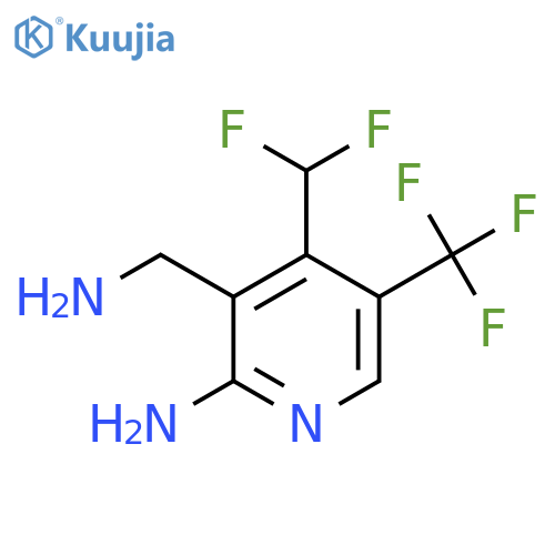 2-Amino-3-(aminomethyl)-4-(difluoromethyl)-5-(trifluoromethyl)pyridine structure
