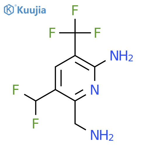 2-Amino-6-(aminomethyl)-5-(difluoromethyl)-3-(trifluoromethyl)pyridine structure