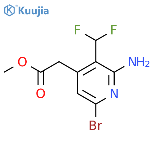 Methyl 2-amino-6-bromo-3-(difluoromethyl)pyridine-4-acetate structure