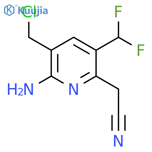 2-Amino-3-(chloromethyl)-5-(difluoromethyl)pyridine-6-acetonitrile structure