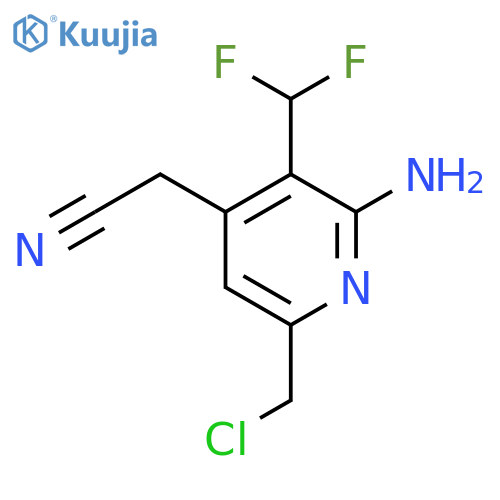 2-Amino-6-(chloromethyl)-3-(difluoromethyl)pyridine-4-acetonitrile structure
