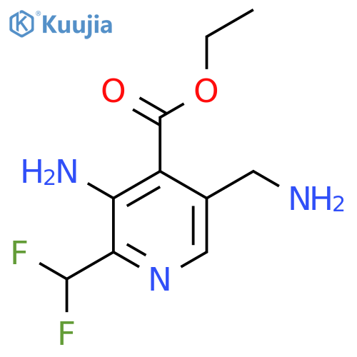 Ethyl 3-amino-5-(aminomethyl)-2-(difluoromethyl)pyridine-4-carboxylate structure