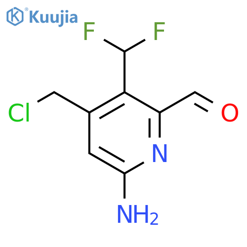 6-Amino-4-(chloromethyl)-3-(difluoromethyl)pyridine-2-carboxaldehyde structure