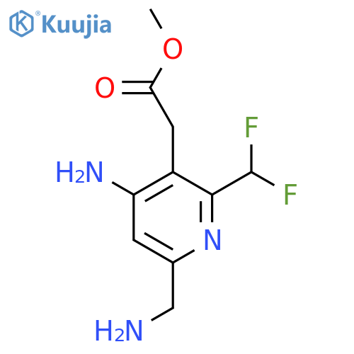 Methyl 4-amino-6-(aminomethyl)-2-(difluoromethyl)pyridine-3-acetate structure