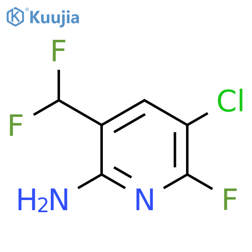 2-Amino-5-chloro-3-(difluoromethyl)-6-fluoropyridine structure