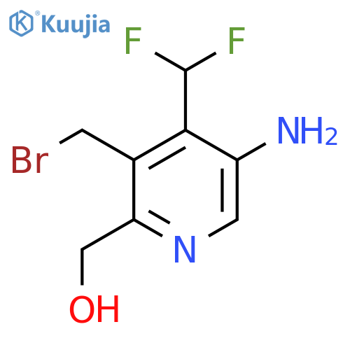 5-Amino-3-(bromomethyl)-4-(difluoromethyl)pyridine-2-methanol structure