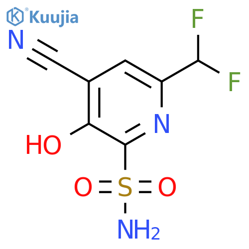 4-Cyano-6-(difluoromethyl)-3-hydroxypyridine-2-sulfonamide structure