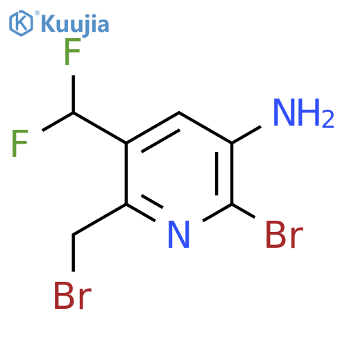 3-Amino-2-bromo-6-(bromomethyl)-5-(difluoromethyl)pyridine structure