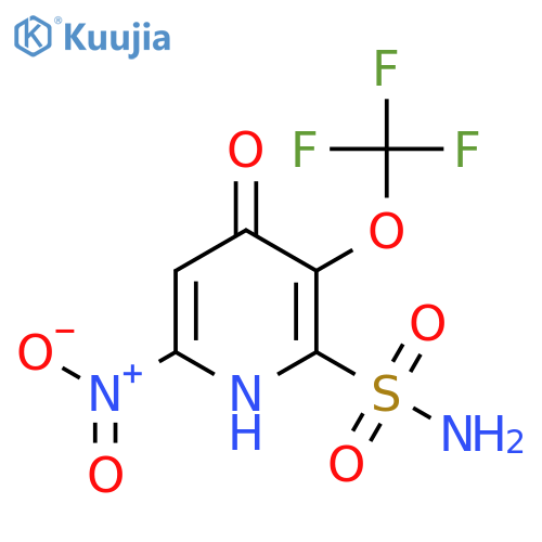 4-Hydroxy-6-nitro-3-(trifluoromethoxy)pyridine-2-sulfonamide structure