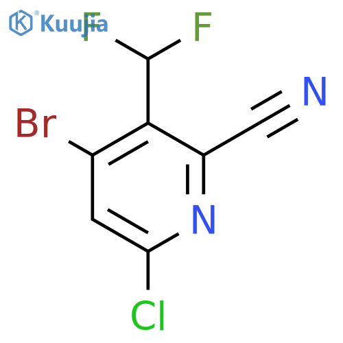 4-Bromo-6-chloro-2-cyano-3-(difluoromethyl)pyridine structure
