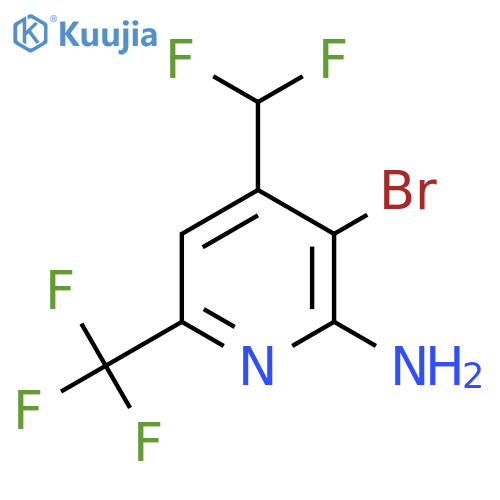 2-Amino-3-bromo-4-(difluoromethyl)-6-(trifluoromethyl)pyridine structure