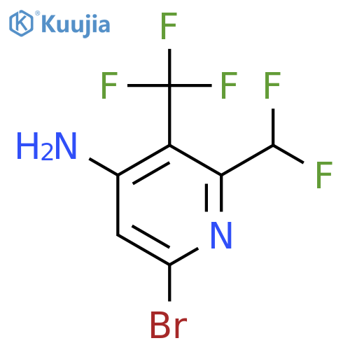4-Amino-6-bromo-2-(difluoromethyl)-3-(trifluoromethyl)pyridine structure