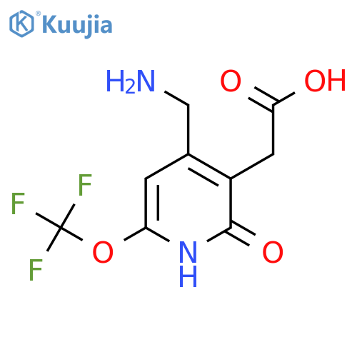 4-(Aminomethyl)-2-hydroxy-6-(trifluoromethoxy)pyridine-3-acetic acid structure