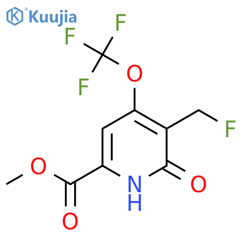 Methyl 3-(fluoromethyl)-2-hydroxy-4-(trifluoromethoxy)pyridine-6-carboxylate structure