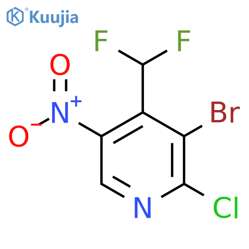 3-Bromo-2-chloro-4-(difluoromethyl)-5-nitropyridine structure