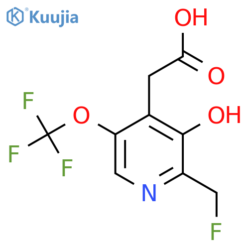 2-(Fluoromethyl)-3-hydroxy-5-(trifluoromethoxy)pyridine-4-acetic acid structure