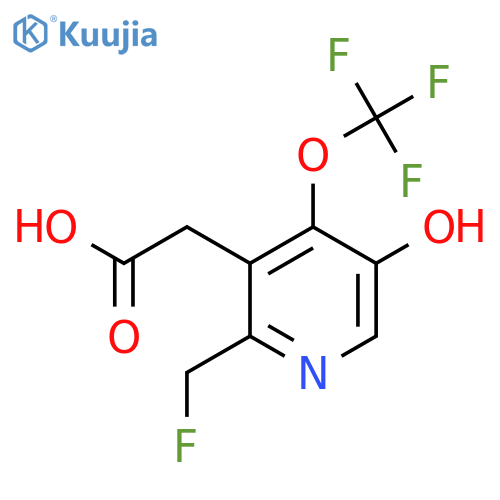 2-(Fluoromethyl)-5-hydroxy-4-(trifluoromethoxy)pyridine-3-acetic acid structure