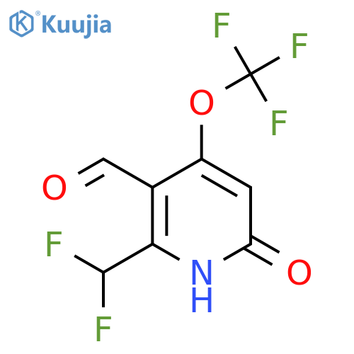 2-(Difluoromethyl)-6-hydroxy-4-(trifluoromethoxy)pyridine-3-carboxaldehyde structure