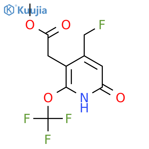Methyl 4-(fluoromethyl)-6-hydroxy-2-(trifluoromethoxy)pyridine-3-acetate structure