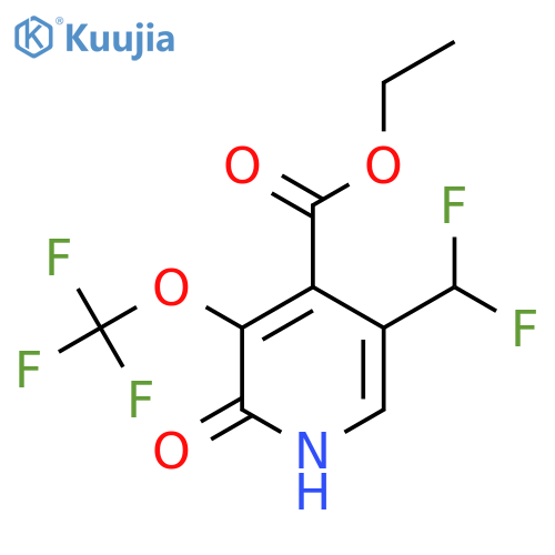 Ethyl 5-(difluoromethyl)-2-hydroxy-3-(trifluoromethoxy)pyridine-4-carboxylate structure