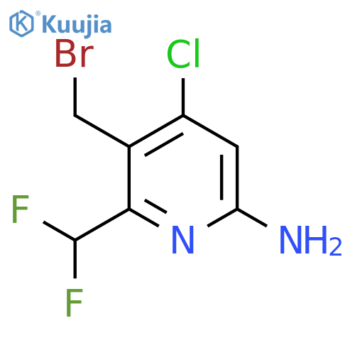 6-Amino-3-(bromomethyl)-4-chloro-2-(difluoromethyl)pyridine structure